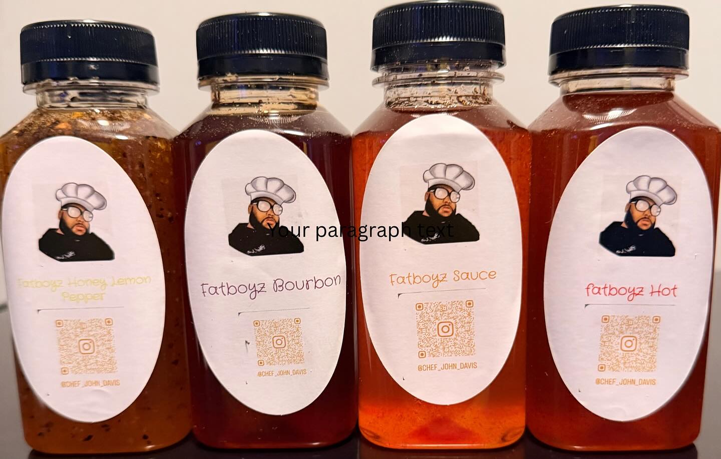 Fatboyz Sauce bottles